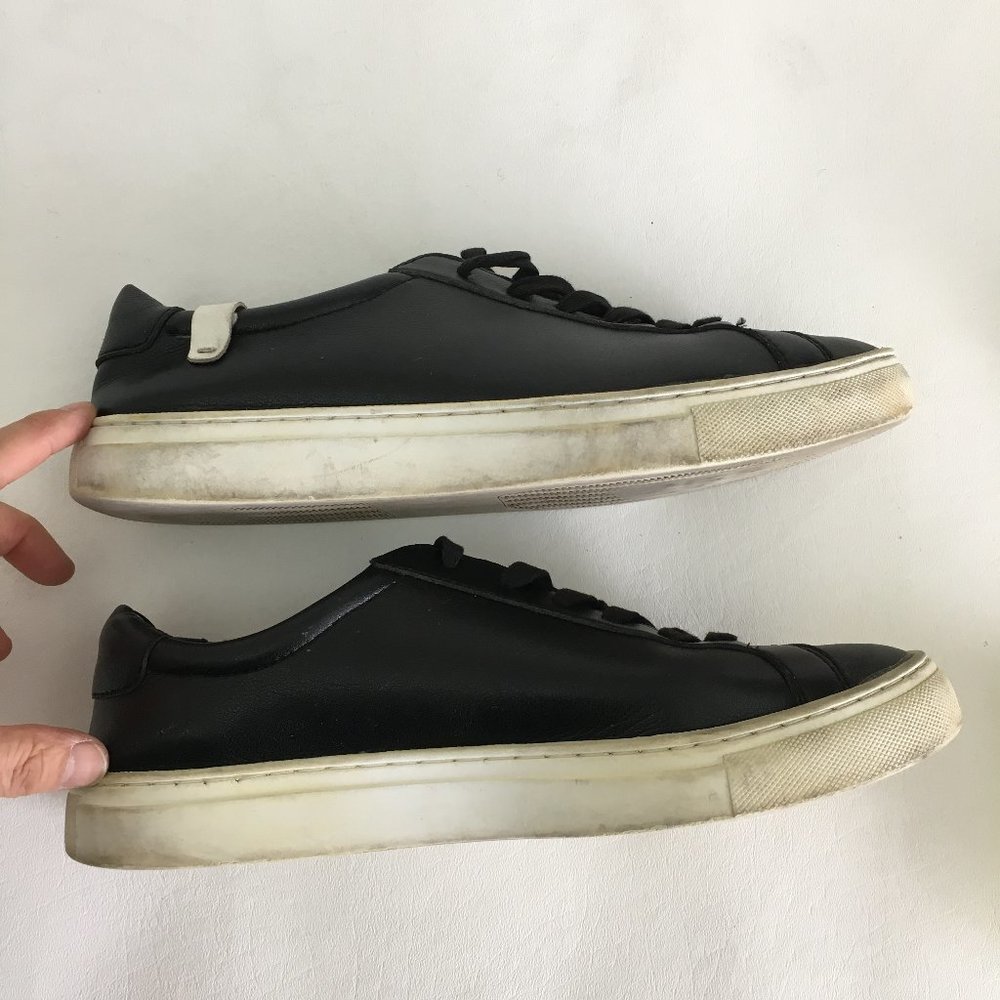 HOUSE OF FUTURE Black Leather Low Top Sneaker Mens Size 8 - Picture 7 of 8
